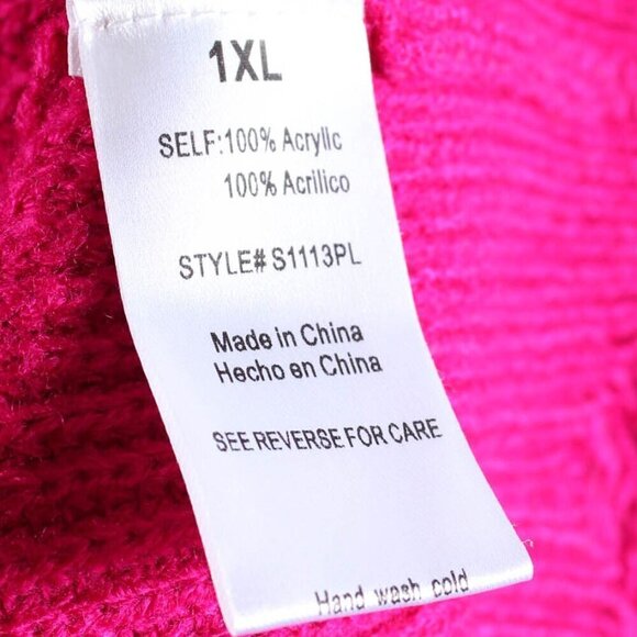 GeeGee Pink Sweater with Fringe Size 1XL - Picture 7 of 7